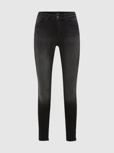 Jeansy w dekatyzowanym stylu o kroju skinny fit - Spodnie damskie - miniaturka - grafika 1