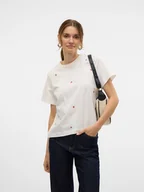 Koszulki i topy damskie - Vero Moda Koszulka w kolorze białym - miniaturka - grafika 1
