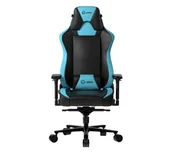 Fotele gamingowe - Lorgar Base 311 Gamingowy do 150kg Skóra ECO Czarno-niebieski - miniaturka - grafika 1