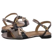 Sandały damskie - Sandały Czarne/Złote 07023-20/00-1 (MA1404-a) Maciejka - miniaturka - grafika 1