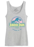 Koszulki i topy damskie - Jurassic Park Damska koszulka bez rękawów, Szary Melange, L - miniaturka - grafika 1