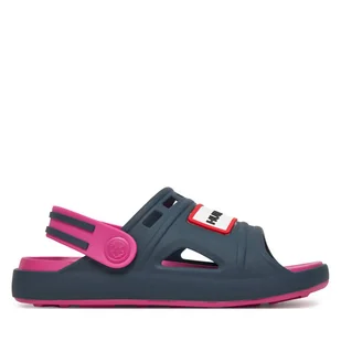 Klapki Hunter P4047539-DZ Granatowy - Buty dla dziewczynek - miniaturka - grafika 1