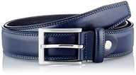 Paski - BRAX Męski pasek Haka Gürtel, granatowy, 85 - miniaturka - grafika 1