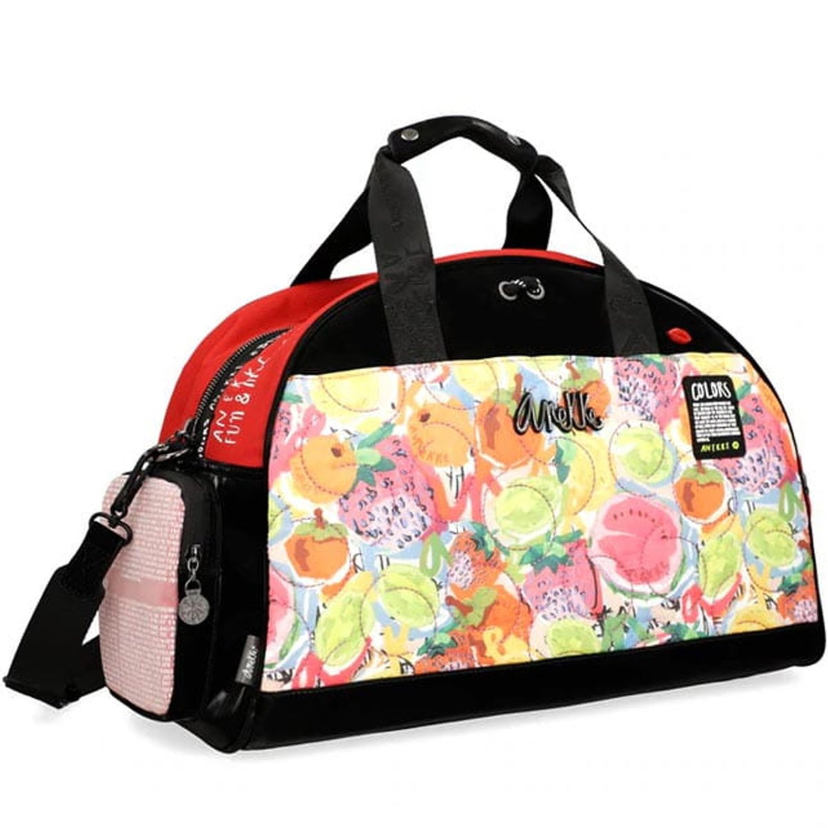 Torba Podróżna ANEKKE Pojemna Sportowa Na Ramię Czerwona Fun And Music 34878-422 Czerwony