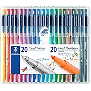 Staedtler, Zestaw cienkopisów i flamastrów Triplus 0.3 mm,  40 szt. - Kredki, ołówki, pastele i pisaki - miniaturka - grafika 1
