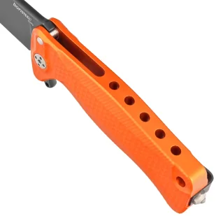 Nóż składany LionSteel SR22A Orange Aluminum, Black Sleipner by Molletta (SR22A OB) - Noże - miniaturka - grafika 4