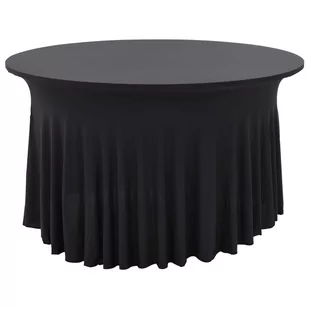vidaXL Elastyczne obrusy z falbaną, 2 szt., 120 x 74 cm, antracytowe - Obrusy i serwetki - miniaturka - grafika 1