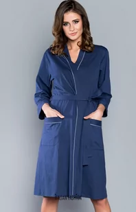 Megan szlafrok damski, Kolor granatowy, Rozmiar M, Italian Fashion - Intymna - Szlafroki damskie - miniaturka - grafika 1