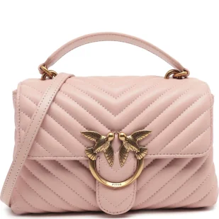Pinko Skórzana listonoszka LOVE LADY PUFF MINI CL SHEEP N - Torebki damskie - miniaturka - grafika 1