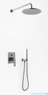 Zestawy prysznicowe - Kohlman Experience Gray zestaw prysznicowy z deszczownicą R30 szczotkowany grafit QW210EGR30 - miniaturka - grafika 1