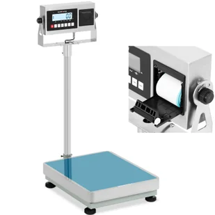 Waga platformowa z drukarką etykiet LCD 50 x 40 cm 300 kg / 10 g - Wagi specjalistyczne - miniaturka - grafika 1
