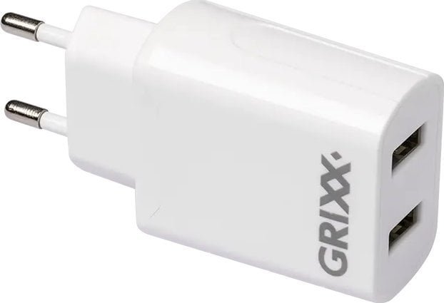 Zasilacz Grixx Grixx Power Adapter 220V White Dual USB A