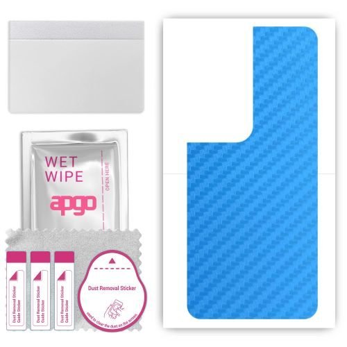 folia naklejka skórka strukturalna na TYŁ do Honor Play 50 Plus - Carbon Niebieski - apgo SKINS