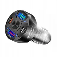 Ładowarki samochodowe - SZYBKA ŁADOWARKA SAMOCHODOWA 3XUSB 3.0 QUICK CHARGE 3.0 LED - miniaturka - grafika 1