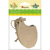 Decoupage - Titanum Drewniana zawieszka kura 6.2 x 10 cm 3 szt. - miniaturka - grafika 1