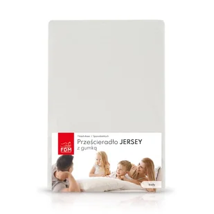 Prześcieradło JERSEY białe 100% bawełna Rozmiar: 200 x 200 - Prześcieradła - miniaturka - grafika 1