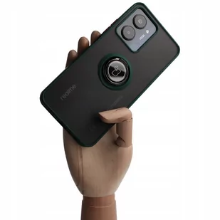 Bizon Etui Case Hybrid Ring do Realme C33/C30/Narzo 50i Prime ciemnozielone - Etui i futerały do telefonów - miniaturka - grafika 1