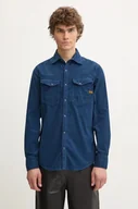 Koszule męskie - G-Star Raw koszula męska kolor niebieski slim z kołnierzykiem klasycznym D25223-C436 - miniaturka - grafika 1