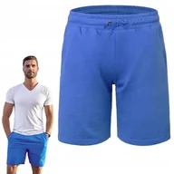Spodenki męskie - Krótkie Spodenki SZORTY Dresowe Męskie RABBIT Niebieskie XL Pako Jeans - miniaturka - grafika 1