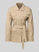 Kurtki damskie - Kurtka koszulowa o kroju regular fit ze złotymi guzikami - miniaturka - grafika 1