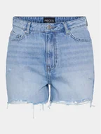 Spodenki damskie - Pieces Szorty jeansowe Summer 17146747 Niebieski Regular Fit - miniaturka - grafika 1