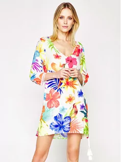 Sukienki - Desigual Sukienka letnia Aruba 20SWMW18 Kolorowy Regular Fit - grafika 1