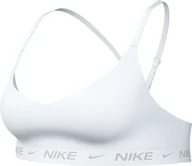 Biustonosze - Nike Damski biustonosz sportowy Dri-Fit Indy Light Support Bra, White/Stone Mauve, FD1062-100, XL - miniaturka - grafika 1