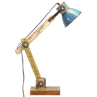 Lumarko Industrialna lampka biurkowa, kolorowa, okrągła, 23x18x95 cm! - Lampy stojące - miniaturka - grafika 5