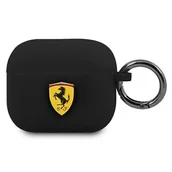 Akcesoria do słuchawek - Ferrari Ferrari FEA3SILBK AirPods 3 cover czarny/black Silicone - miniaturka - grafika 1