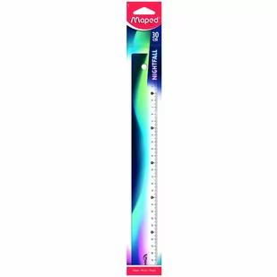 Linijka Nightfall 30cm MAPED - Przybory szkolne - miniaturka - grafika 1