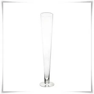 Wazon szklany pokal, stożek H-60 cm D-10,5 cm - Wazony i flakony - miniaturka - grafika 1