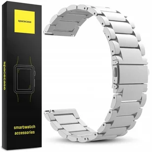Pasek Opaska Bransoleta Spacecase Stainless Steel do Smartwatch 22mm silver - Akcesoria do smartwatchy - miniaturka - grafika 1
