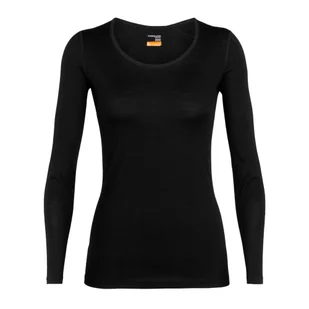 Koszulka damska Icebreaker Merino 200 Oasis LS Scoop Black L - Koszulki i topy damskie - miniaturka - grafika 1