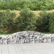 Pozostałe narzędzia ogrodowe - vidaXL Kosze gabionowe, 20 szt, 400x50x40/60 cm, galwanizowane żelazo - miniaturka - grafika 1