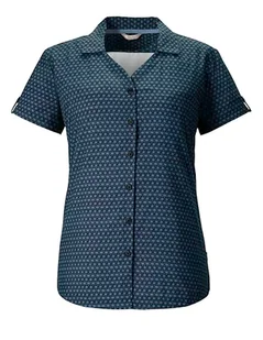 killtec Damski Funkcjonalna bluzka KOS 36 WMN WVN SHRT, 48, blue, 41274-000 - Bluzki damskie - miniaturka - grafika 1