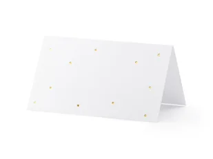 PartyDeco Wizytówka na stół "Kropki Złote", 10 szt WS4-019ME - Dekoracje i nakrycia stołu na imprezę - miniaturka - grafika 2
