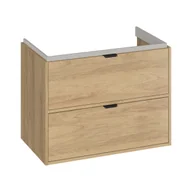 Szafki łazienkowe - Szafka pod umywalkę wisząca Atrato 79.4x44.8x60.5 cm brązowa dąb Cersanit - miniaturka - grafika 1
