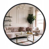 Lustra - LUSTRO ŁAZIENKOWE OKRĄGŁE CZARNE 70 CM DO ŁAZIENKI SALONU PRZEDPOKOJU - miniaturka - grafika 1