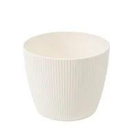 Donice - Osłonka doniczki Magnolia 18.5cm kremowa Lamela - miniaturka - grafika 1