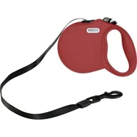 Smycze dla psów - AniOne Smycz automatyczna Basic czerwony M - miniaturka - grafika 1