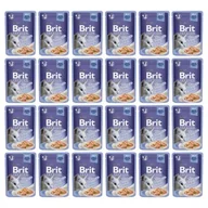 Mokra karma dla kotów - Brit Premium Cat Adult Delicate Fillets in Jelly with Salmon 24 x 85 g - miniaturka - grafika 1