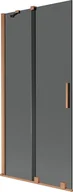 Parawany nawannowe - Mexen Velar parawan nawannowy 2-skrzydłowy rozsuwany 95 x 150 cm, grafit, miedź szczotkowana - 896-095-000-41-65 - miniaturka - grafika 1