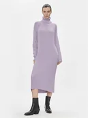Sukienki - YAS Sukienka dzianinowa Mavi 26028660 Fioletowy Regular Fit - miniaturka - grafika 1