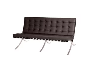 D2.Design Sofa BA2 2 osobowa, brązowa skóra TP 71583 - Sofy i kanapy - miniaturka - grafika 1