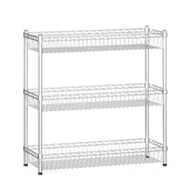 Szafy i regały magazynowe - Regał druciany z półkami/koszami, 900x900x350 mm, 3 półki - miniaturka - grafika 1
