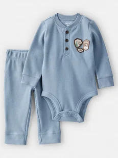 carter's 2-częściowy zestaw w kolorze błękitnym - Body dla niemowląt - miniaturka - grafika 1