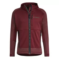 Bluzy męskie - adidas Męska bluza z kapturem M Tx Flooce Hdj, rojsom, L - miniaturka - grafika 1