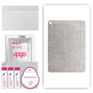 Akcesoria do tabletów i e-booków - folia naklejka skórka strukturalna na TYŁ do Apple iPad Air 13 6 gen. 2024 - Tkanina Denim Szary - apgo SKINS - miniaturka - grafika 1