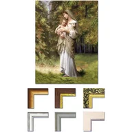 Ikony i obrazy sakralne - Obraz Matka Boża i Dzieciątko Jezus z barankiem - miniaturka - grafika 1