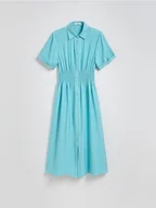 Sukienki - Reserved - Sukienka szmizjerka - jasnoturkusowy - miniaturka - grafika 1